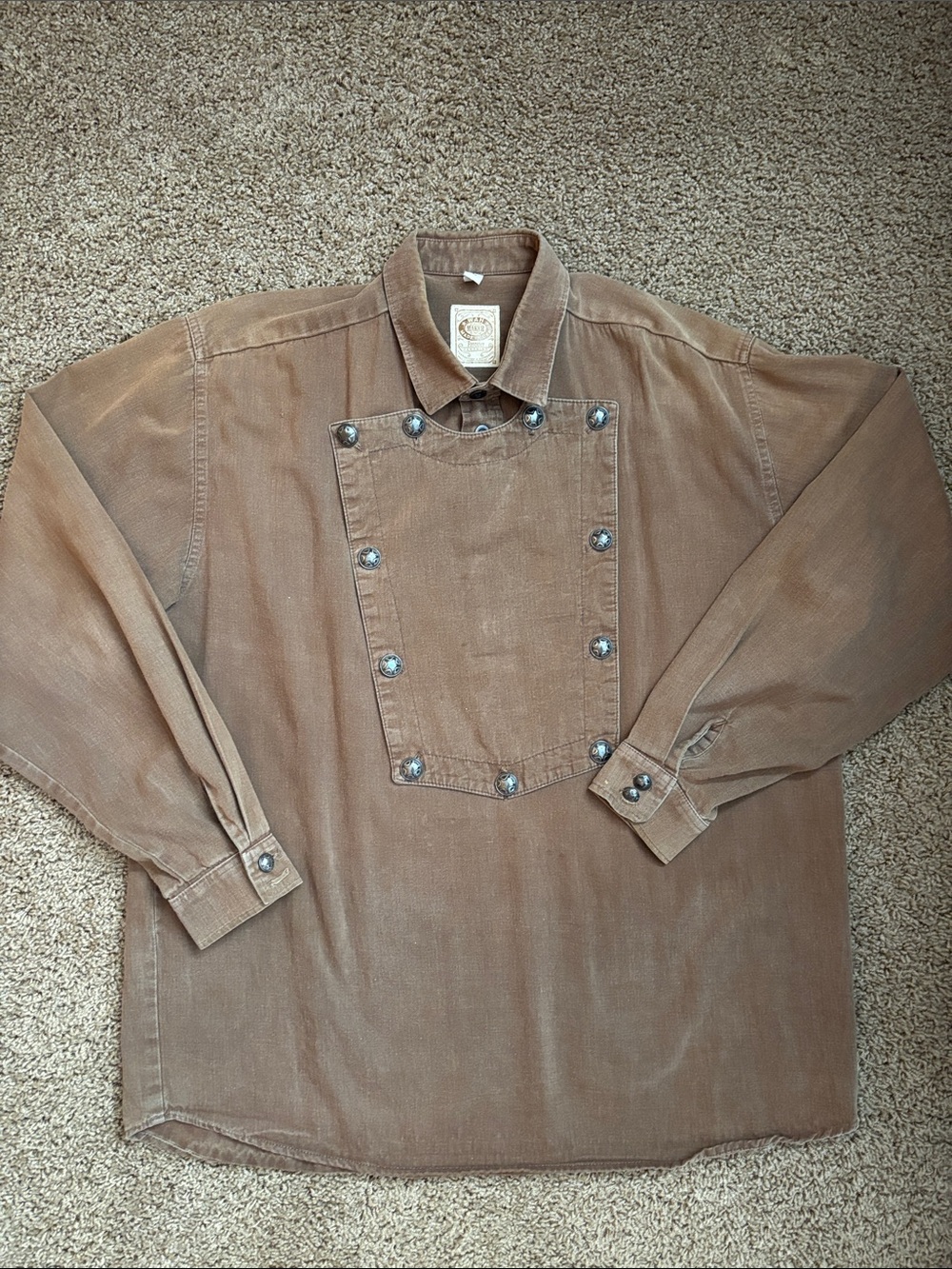 Men's Brown WahMaker Frontier Bib Shirt